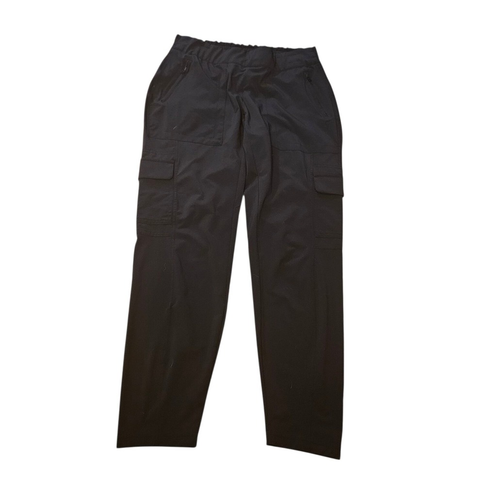 Athleta Cargo Pants Black Utility Pockets Activewear SZ 8